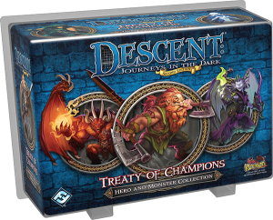 Descent Board Game - Treaty Of Champions Hero And Monster Collection
